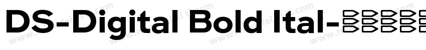 DS-Digital Bold Ital字体转换